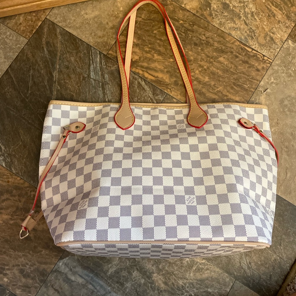 White Checkered Bag